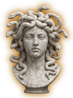 Medusa bust logo