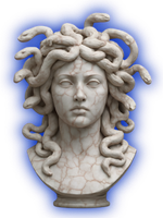 Medusa bust logo