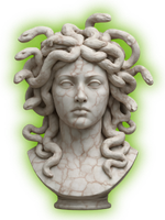 Medusa bust logo