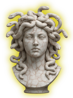 Medusa bust logo